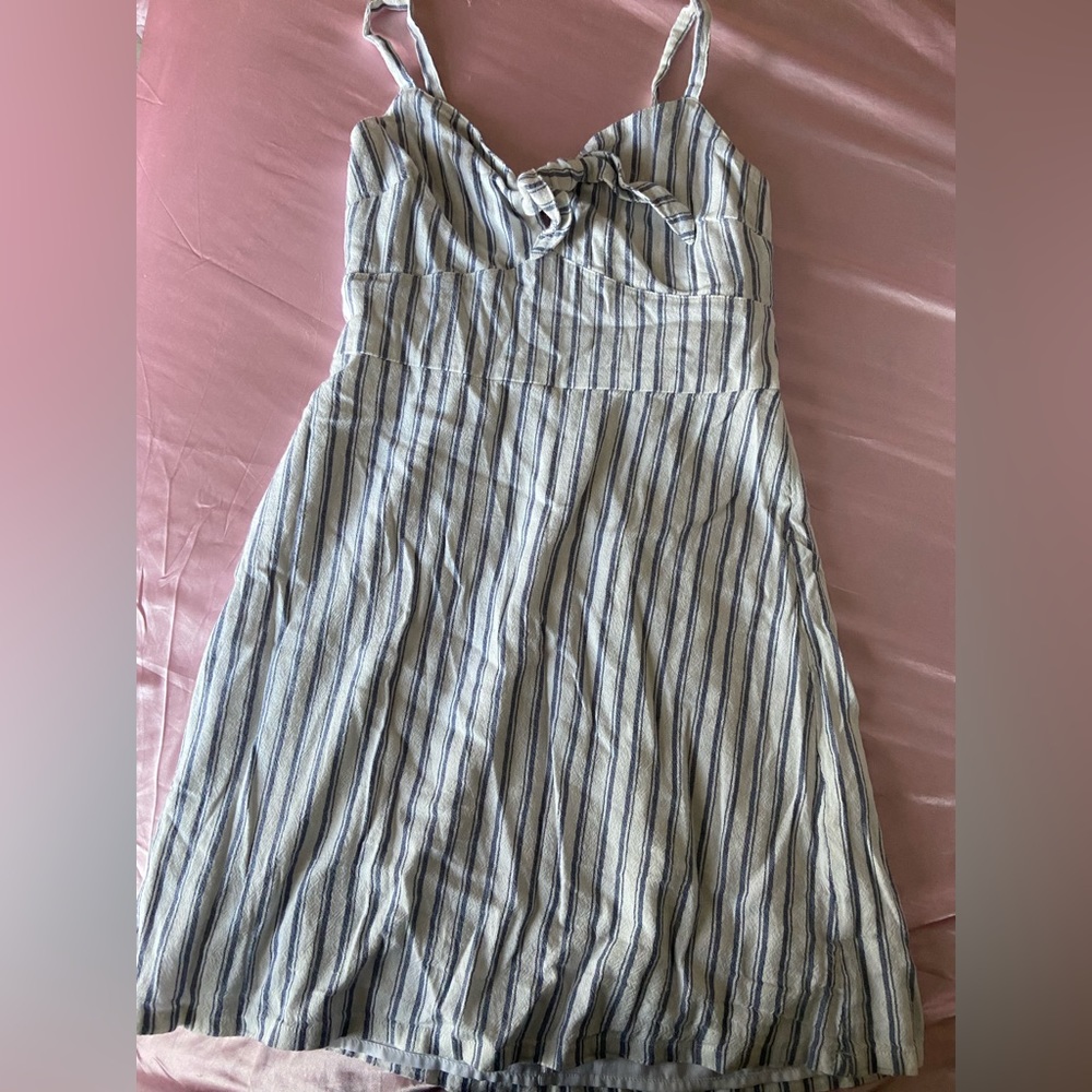 Blue & White Striped Hollister Dress